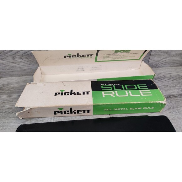 Vintage Pickett 902-ES All Metal Slide Ruler w/Original Box & Instructions, Case - Picture 13 of 15